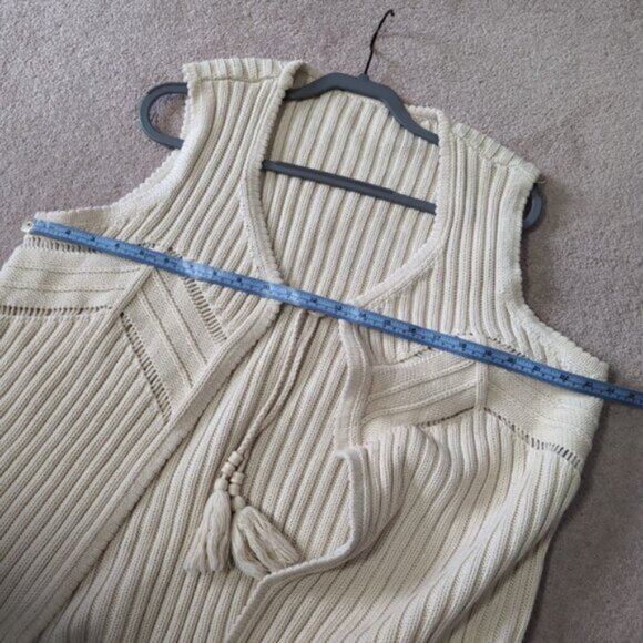 Vintage Boho Retro 70s Festival Folk Art Prairie Western Country Tassel Vest 1X - Picture 4 of 8